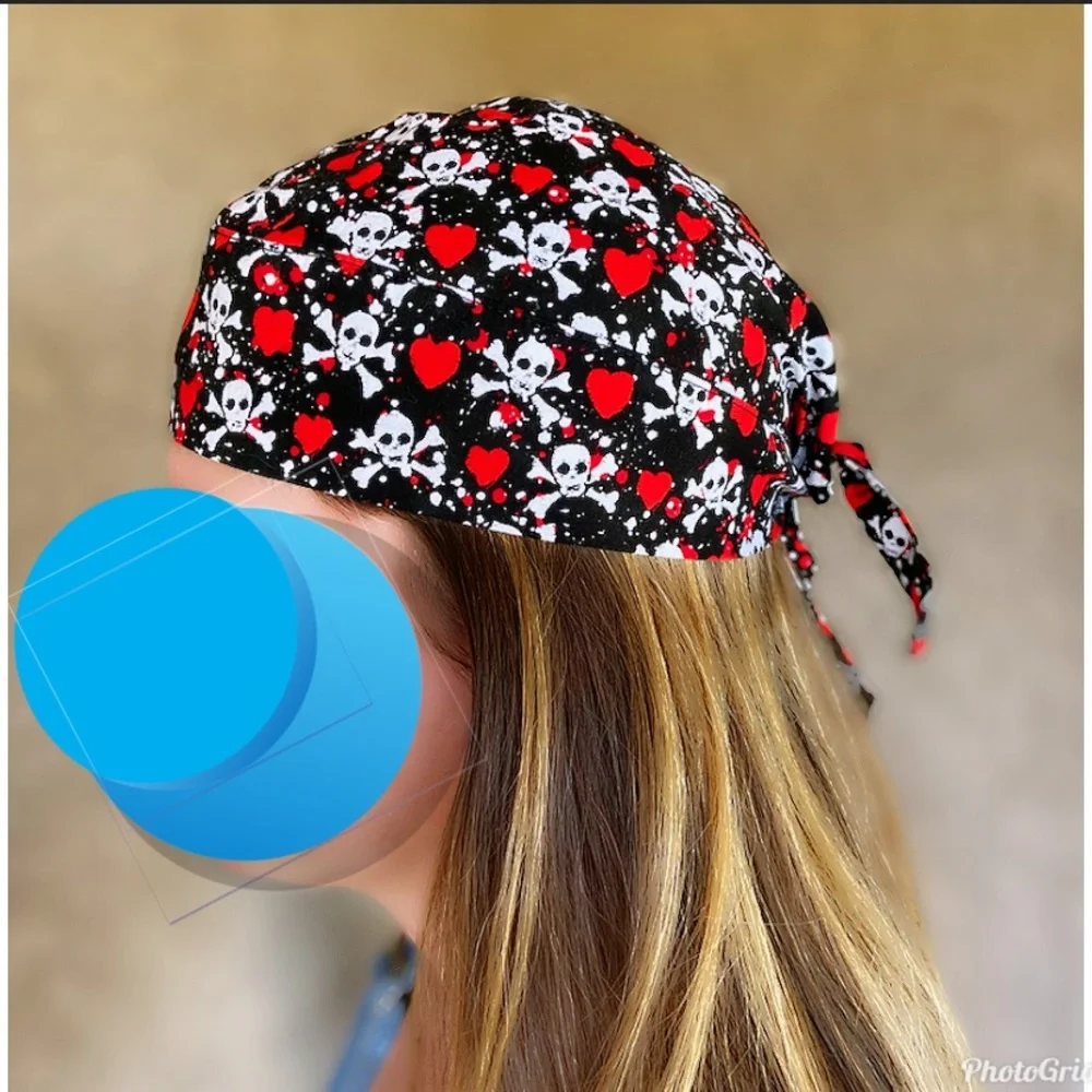 Head Scarf Biker HEAD WRAP Skull Design BY THAT’S a WRAP